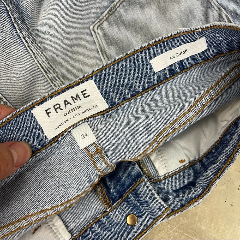 FRAME Le Cutoff Denim Shorts